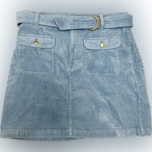 LOFT Light Blue Corduroy Skirt - Like New